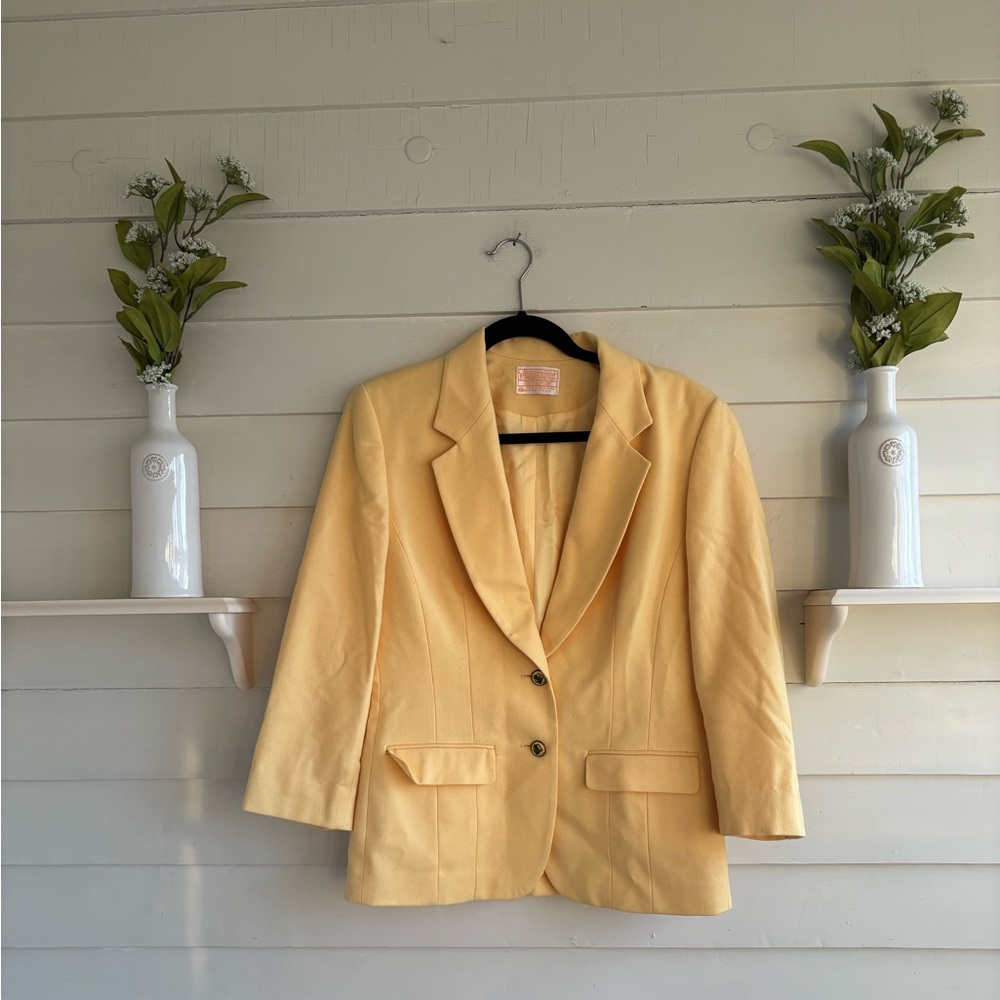Pendleton Yellow Wool Two Button Blazer Jacket Si… - image 6